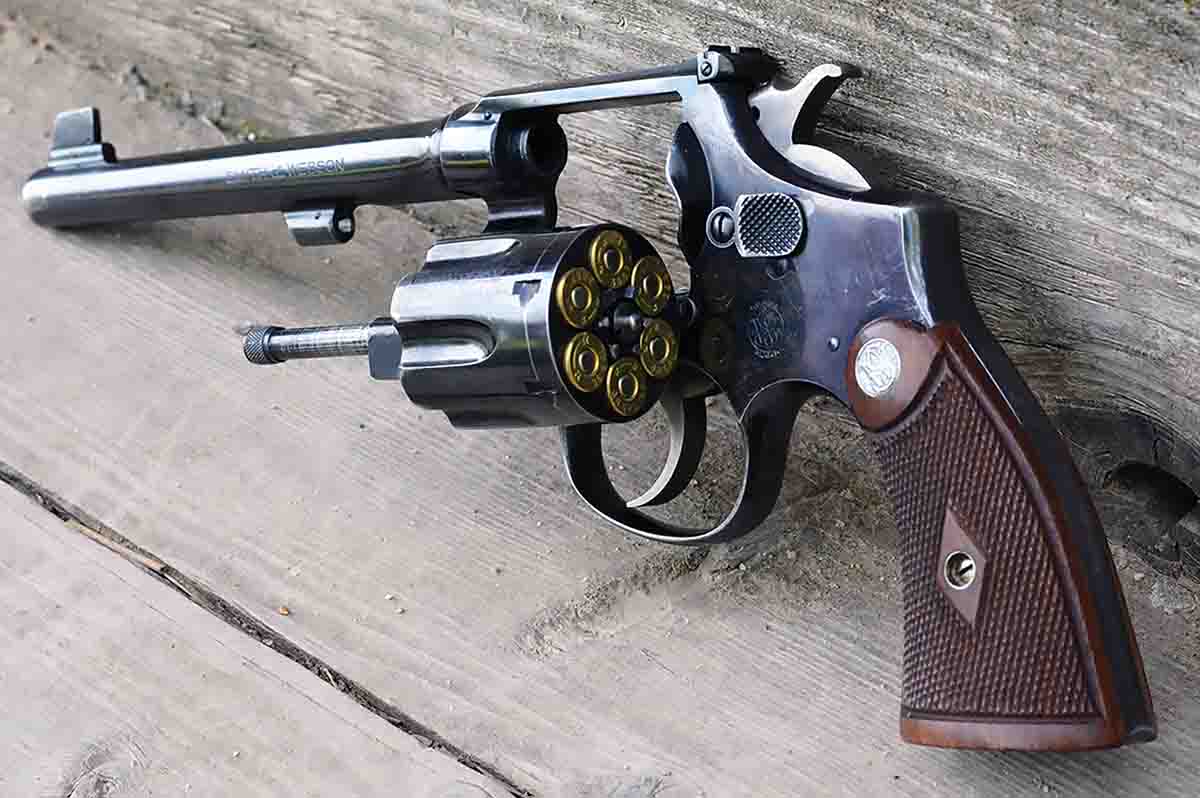 Brian used a Smith & Wesson Military & Police Model of 1905 Target Model .38 Special with a 6-inch barrel to develop standard pressure data.